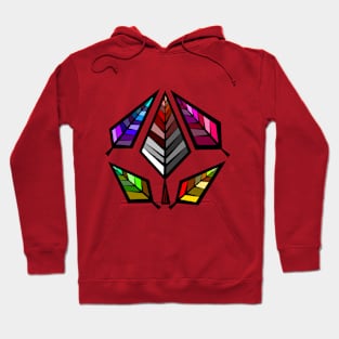 Colored Angular Foliage Hoodie